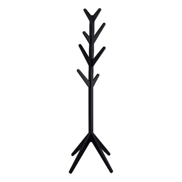 Margaret Solid Wood Coat Rack Clothing Hanger Black
