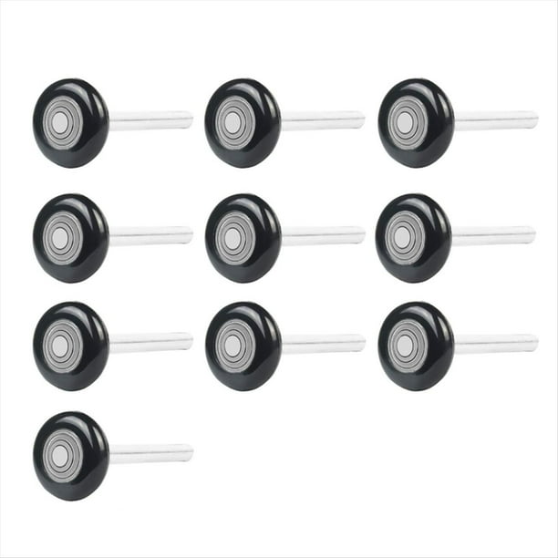 Paquete de 10 Rodillos de Nailon para Puerta de Garaje de 2 Pulgadas y 4 Pulgadas de Vástago, con Cojinetes de Precisión con Sellos Dobles 6200-