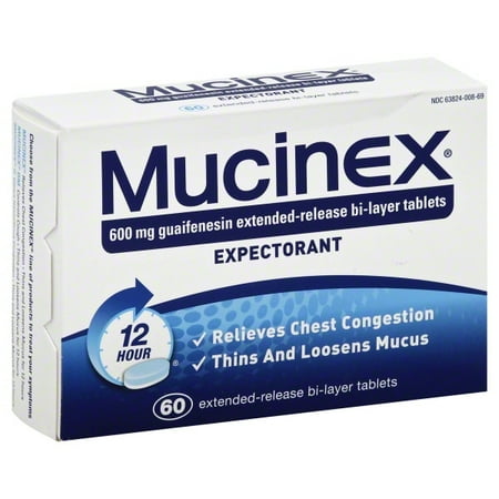 - Mucinex SE - Extended Release Tablets (600 mg Guaifenesin) 60 ct.