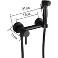 thumbnail image 4 of Bidet Sprayer with Cold and Hot Water Brass Black Portable Cloth Diaper Washer Shower Sprayer Set Wall Mounted Bathroom Shower Bidet Tap for Personal Hygiene, Floor Cleaning, 4 of 8