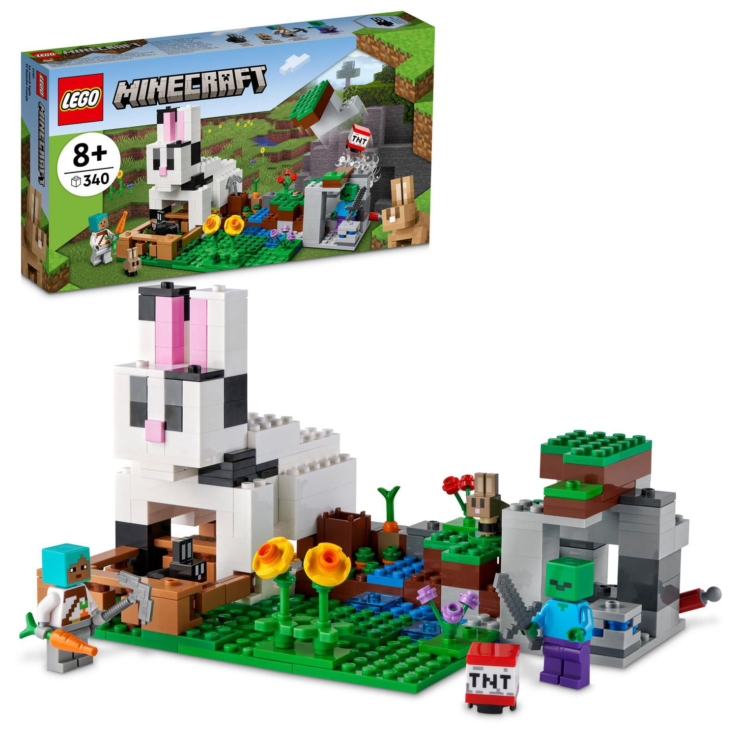 LEGO Minecraft The Rabbit Ranch 21181 Toy Building Kit (340 Pieces