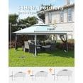 thumbnail image 3 of Pop Up Gazebo 12x12，Canopy Tent with Mosquito Netting, One Push Setup for Backyard Patio Garden with 4 Sand Bags- Blue, 3 of 5