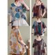 thumbnail image 4 of Blusa, Blusa suelta para mujer Impreso Media manga O Cuello Vintage Camisas casuales Abanopi Azul, 4 of 7