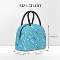 thumbnail image 2 of Balery Different Color Fishing Bait Pattern Lunch Bag Women, Lunch Box, Lunch Bag, Small Leakproof Lunch Tote Large Capacity Reusable Insulated Cooler Lunch Container-One Size, 2 of 6