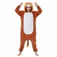 thumbnail image 4 of Tnhcen Lion Kigurumi Pajamas for Adults, Hooded Animal Onesie, 100% Polyester Flannel Fleece Costume Sleepwear, Cute and Warm Halloween Christmas Pajamas, S-XL, 4 of 5