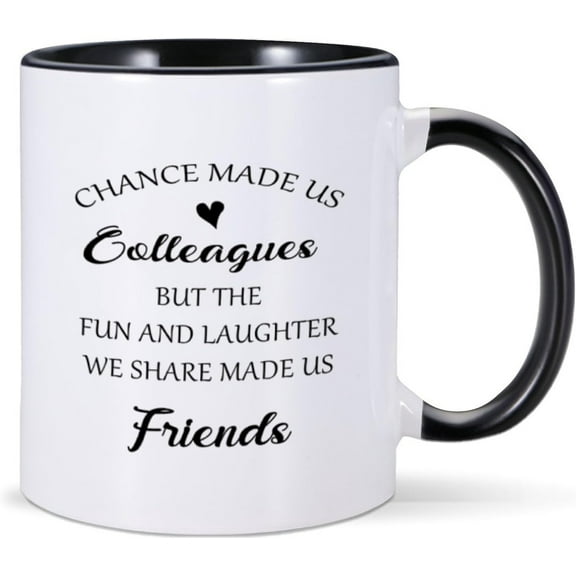Chance Made us Colleagues Happy Boss Day Funny Gifts for Boss Office, Boss Birthday Gifts for Women, 11 oz Funny Coffee Mug, Present Idea for Male, Female, Bosses, Coworkers