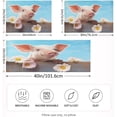 thumbnail image 4 of GZHJMY Cute Pig Satin Pillowcase for Hair and Skin, Soft and Cozy Cooling Smooth Pillow Cover with Envelop Closure, King Size 20x40in Home Decor, 4 of 7