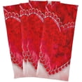 thumbnail image 6 of Two Red Diamonds Hearts Dish Towels 4 Pack, Happy Valentines Day Washable Tea Towels Dishcloths Lint-Free 18x28 Inch Fast Drying for Home Kitchen Clean, 6 of 7