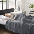 thumbnail image 2 of JERFIT Queen Size Electric Heated Blanket with Dual Control, Grey Faux Feathersoft Flannel Heating Throw for Bed & Couch, 10 Heat Settings, Auto Shut-Off, Machine Washable, 2 of 7