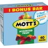 Mott's Fruit Flavored Snacks 40 Count + 1ct Strawberry Flavored Soft Baked Apple Filled Bonus Bar