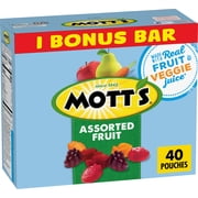 Mott's Fruit Flavored Snacks 40 Count + 1ct Strawberry Flavored Soft Baked Apple Filled Bonus Bar