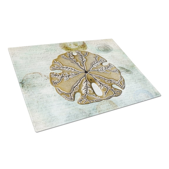 Caroline's Treasures Sand Dollar Glass Cutting Board Large