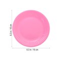 thumbnail image 4 of 50 Pcs Classic Assorted Color Round All Occasion Disposable Paper Dinner Plates Birthday Party Supplies, 4 of 8