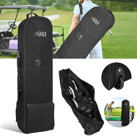 Golf Travel Bag with Rolling Wheels Foldable Aviation Case 1 Pack for Golf Equipment