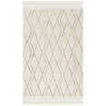thumbnail image 4 of SAFAVIEH Casablanca Eunice Geometric Diamonds Shag Area Rug, Ivory/Grey, 5' x 8', 4 of 7