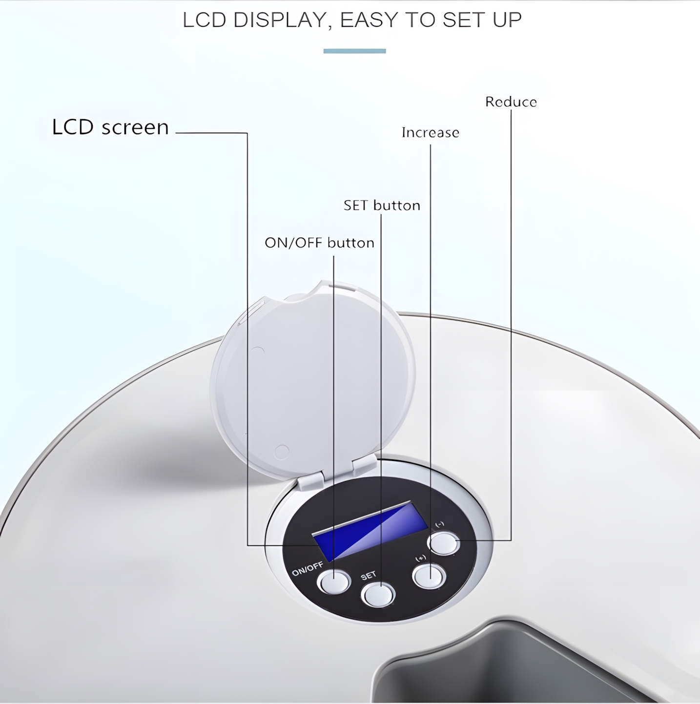 Pet Daily Kit Automatic Electronic Timed Pet Feeder, 6 Meal Trays Dry Wet Food Water Auto Feeder, 24 Hours Timing Reminder Dog and Cat Smart Feeder.