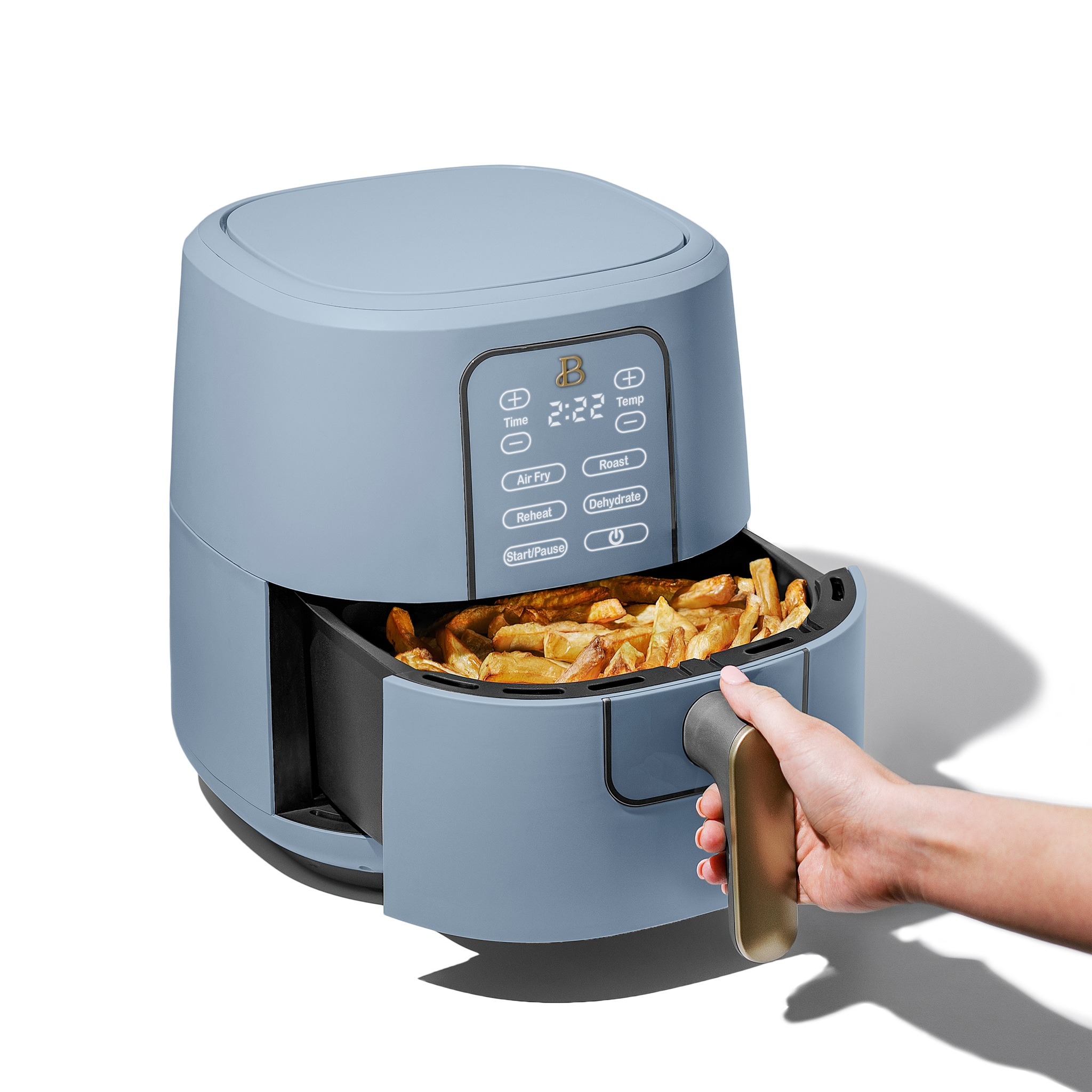 Beautiful 6 Qt Air Fryer with TurboCrisp Technology and Touch-Activated Display, Cornflower Blue by Drew Barrymore - image 7 of 9