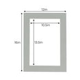 thumbnail image 3 of Mid Grey Acid Free 12x16 Picture Frame Mats with White Core Bevel Cut for 11x14 Pictures - Fits, 3 of 4
