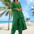 thumbnail image 4 of 2 Pcs/set Ensemble Deux Pièces Ample Pantalon Ample pour Magasinage (Bleu S), 4 of 7