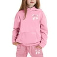 thumbnail image 4 of Toddler Outfits for Girls Sets Hoodie Pants Kids Casual Letter Print Sweatshirt Joggers Comfy Two Piece Winter Fall Girls Clothes Pink Size 4-5T, 4 of 4
