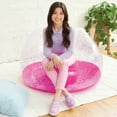 thumbnail image 6 of Three Cheers For Girls: Pink Glitter Confetti Pink Inflatable Chair - Teens Tweens & Girls, Comfortable & Portable Blow Up, Perfect for Outdoors/Indoors, 250 lb. Capacity, Ages 6+, 6 of 7