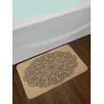 thumbnail image 2 of Brown Mandala Bath Mat, Abstract Round Mandala Designed with Flower Leaves and Stems Elements, Plush Bathroom Decor Mat with Non Slip Backing, 29.5" X 17.5", Brown Tan, by Ambesonne, 2 of 2