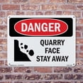 thumbnail image 5 of Quarry Face Stay Away OSHA Danger Rigid Plastic Sign 18 Inch x 12 Inch - 10 Pack, 5 of 8
