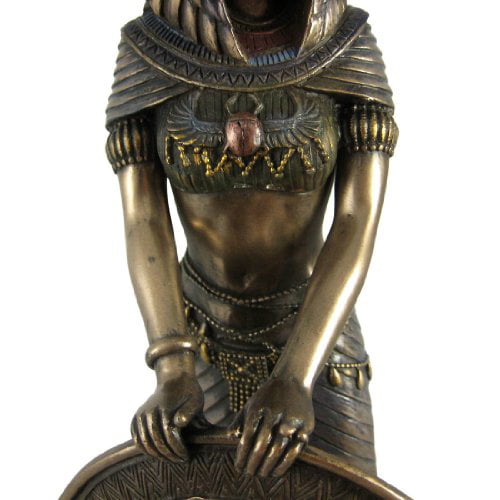 Standing Isis Statue Egyptian Goddess Bronze Finish 