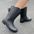 thumbnail image 6 of EHQJNJ Womens Rain Boots Wide Calf Purple Women's Fashion Rain Shoes Outside Waterproof Shoes Kitchen Rubber Shoes Soft Bottom Comfortable Middle Tube Rain Boots Insulated Rain Boots Women Rain Shoes, 6 of 8