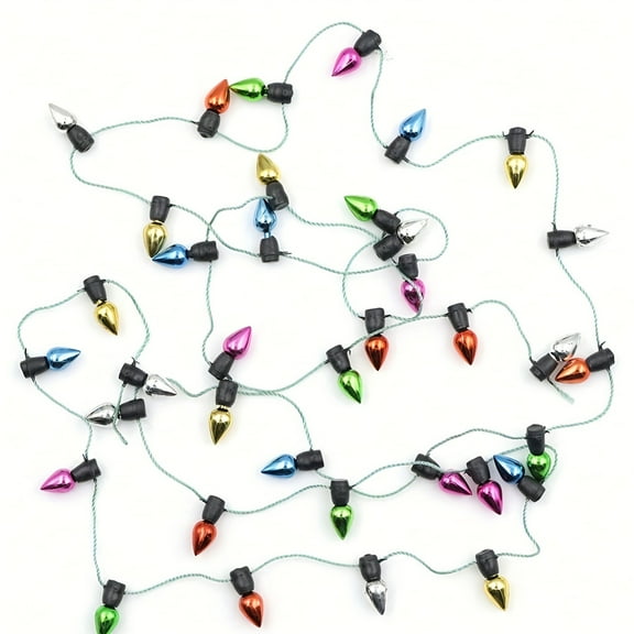 3pcs Mini Dollhouse Fake Light Strings, 39.7 Inch 1:12 Scale Multicolor Plastic Lights for Dollhouse Decor, Holiday Party Scene Model, Easter Christmas Celebration Decorations, No Electricity Needed