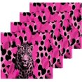 thumbnail image 2 of Coolnut 6 Pack Pink Leopard Pure Cotton Washcloths 12 x 12 Inch Reusable Absorbent Soft Cotton Face Towels Fingertip Towels Set for Gym Towels,Hotel and Spa Wash cloth, 2 of 7