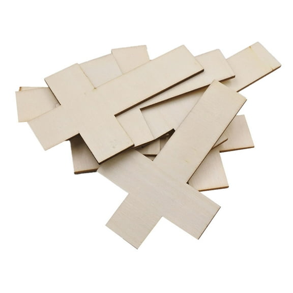 Arborister 36 Unfinished Wooden Crosses for DIY Crafts (11 x 7cm)