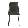 thumbnail image 5 of Dark Brown Rattan and Iron Dining Chairs (Pair) | Good for Coffee Breaks | Sit Comfortably for Short Breaks, 5 of 5