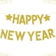 thumbnail image 1 of Gold 2024 Happy New Year Banner with Star, Happy New Year Photo Backdrop Happy New Year Party Sign(12 * 15cm), 1 of 5