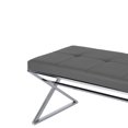 thumbnail image 2 of Chris Bench Grey - Modern Style Bench Featuring Comfortable Leatherette Seat & Elegant Silver Chrome Frame Legs (W39"xD18"xH18"), 2 of 3