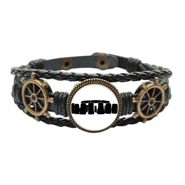 Pulsera marina tejida en cuero Unbranded Gran Bretaña Stonehenge Reino Unido 18 cm - 20.5 cm