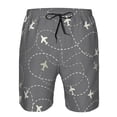 thumbnail image 3 of Goofa Airplane Routes Around The World Printed Mens Swim Trunks Summer Quick Dry Short Beach Swimwear Bathing Suits-XX-Large, 3 of 9