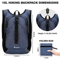 thumbnail image 4 of Mochila de Senderismo Seektop 15L para Mujeres y Hombres Impermeable, 4 of 7