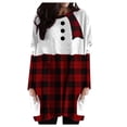 thumbnail image 2 of Pntutb Tallas grandes Mujer Manga larga Navidad Impreso O-cuello tops Camiseta Blusa Pntutb Pntutb-2717, 2 of 4