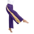 thumbnail image 6 of YiZYiF Women's Praise Dance Outfits Sleeveless Overlay Worship Dress with Wide Leg Pants Set Purple XL, 6 of 7