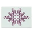 thumbnail image 1 of Purple Cutting Board, Autumn Vine Bridal Flower Bouquet Vintage Style Circle of Leaves Laurel Wreath, Decorative Tempered Glass Cutting and Serving Board, Large Size, Violet White, by Ambesonne, 1 of 1