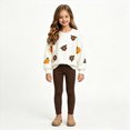 thumbnail image 6 of HFHAPW Kids Girl Clothes Fall Winter Toddler Outfits Long Sleeve Crewneck Sweatshirts Leggings Pants 2Pcs Girls Clothing Set,12-18M, 6 of 6