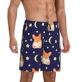 thumbnail image 5 of KLL Corgi Lying With Moons And Stars for Men's 1-Pack Shorts,Sleep Pajama Shorts for Men Soft Pj Shorts Men's Pajama Bottoms Sleepwear -Small, 5 of 7