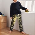 thumbnail image 5 of Yiaed Gold Spider On The Web Print Teenagers' Lounge Pants, Loose PJ Bottoms, Long Pajama Pants for Men-Small, 5 of 6