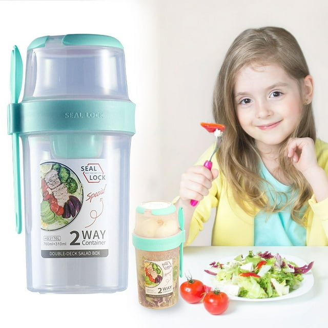 Cqxid Glass&Bottle Under $10 Cereal And Milk Containers Double Hiking Food Containers Snack Cups Camping And RV Storage And Organizing To Go Cups Crunchy Yogurt Containers
