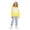 4-Yellow, variant on Girls Long Sleeve Hoodie Sweatshirt Pants Two Piece Color Casual Outfit For Toddler Kids