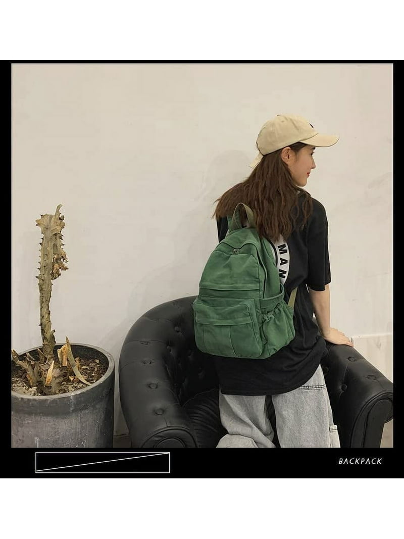 Boho Mini Canvas Backpack: Vintage, School, College, Fairy Grunge