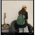 thumbnail image 6 of Mini Boho Canvas Backpack Vintage College School Backpack Women Student Bookbag Fairy Grunge Aesthetic Hippie Y2K Backpack (Green), 6 of 12
