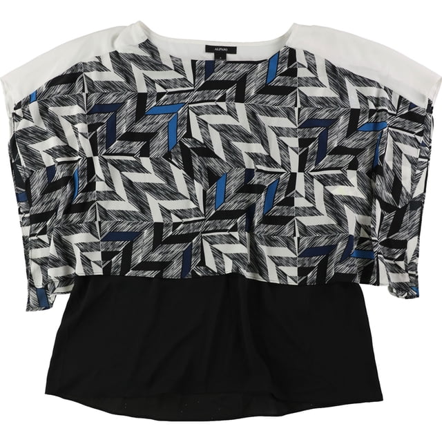 Blusa de punto Alfani para mujer con panel de ventana negro 6