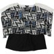 thumbnail image 1 of Alfani Blusa de punto con panel de ventana para mujer, negro, 16, 1 of 1
